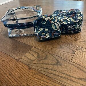 Vera Bradley 3 Cosmetic Bag Set Floral